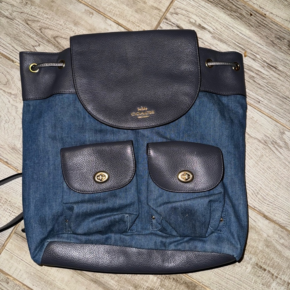 Coach Denim Backpack